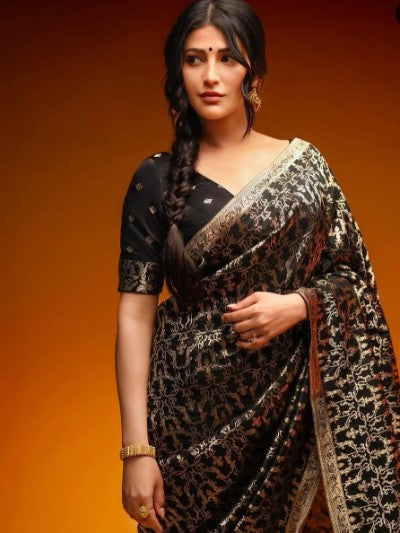 Banarasi Soft Silk Jaal Weaving Saree