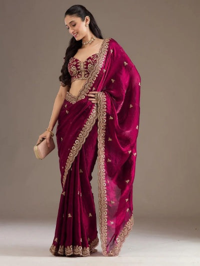 Celestial Glow Space Silk Saree