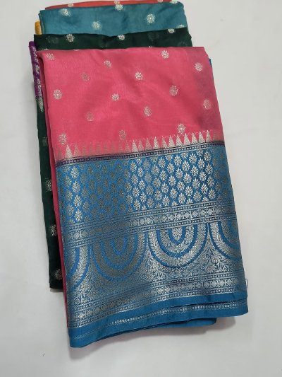 Banarasi Soft Dupion Silk Saree with Zari Weaving