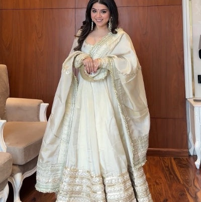 Royal White Anarkali