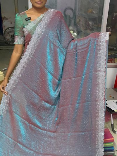 Frenday Chiffon Stone Work Saree