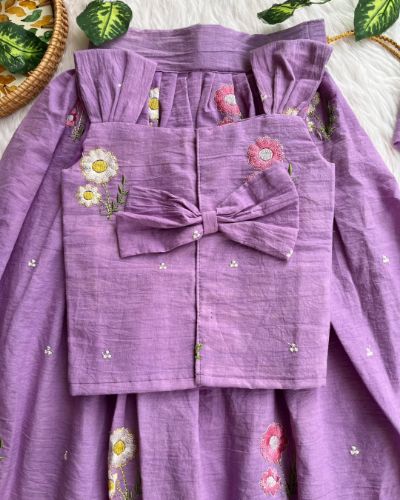 Floral Cotton Kids Lehenga