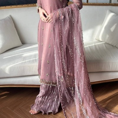 Fox Georgette Sequence Embroidery Suit Set