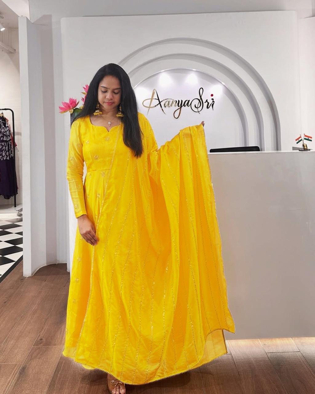 New Anarkali-style kurti and a matching dupatta