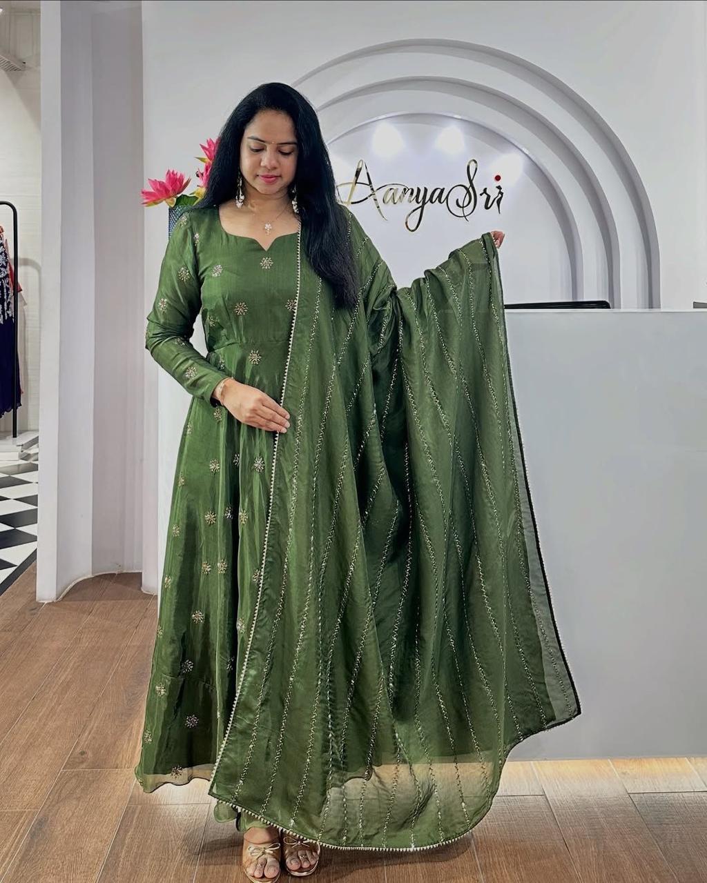 New Anarkali-style kurti and a matching dupatta