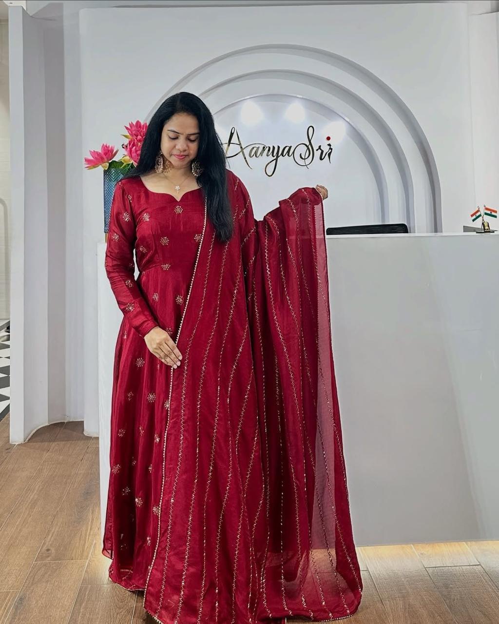 New Anarkali-style kurti and a matching dupatta