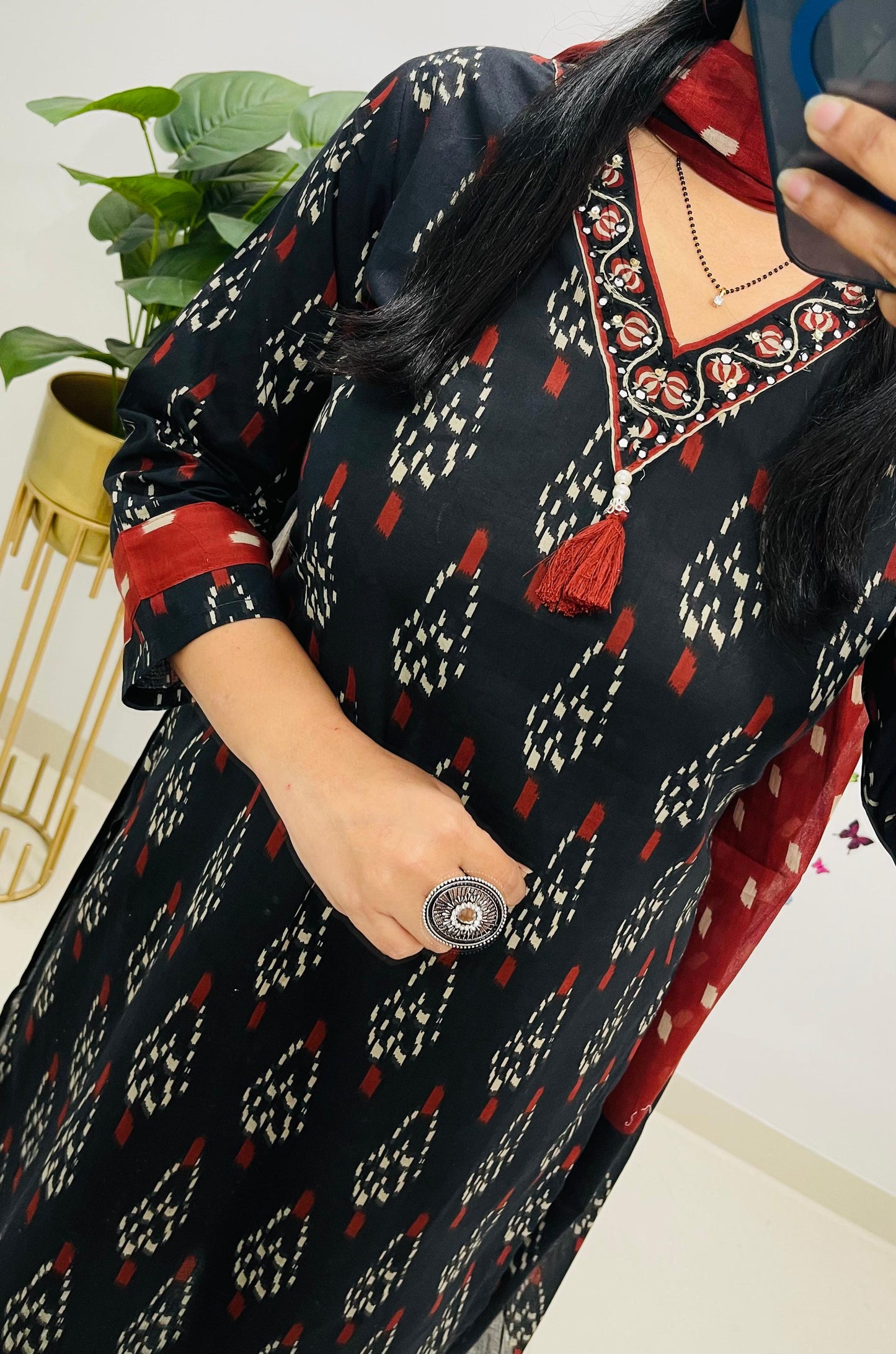 New Jaipuri Ikkat Print Suit