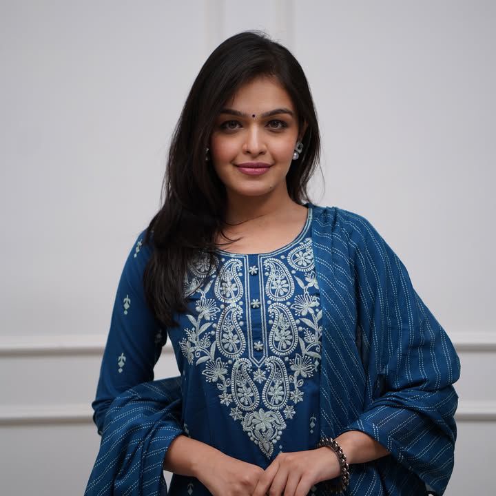 Premium Cotton Embroidered Kurti Set with Dupatta