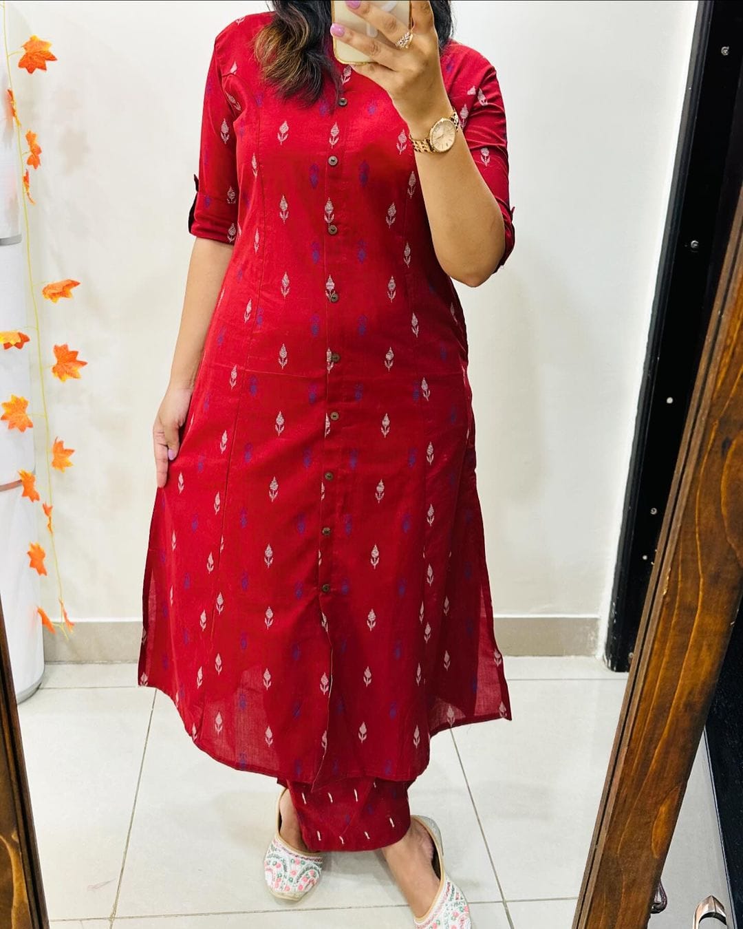 Premium Floral Cotton Kurti Palazzo Set