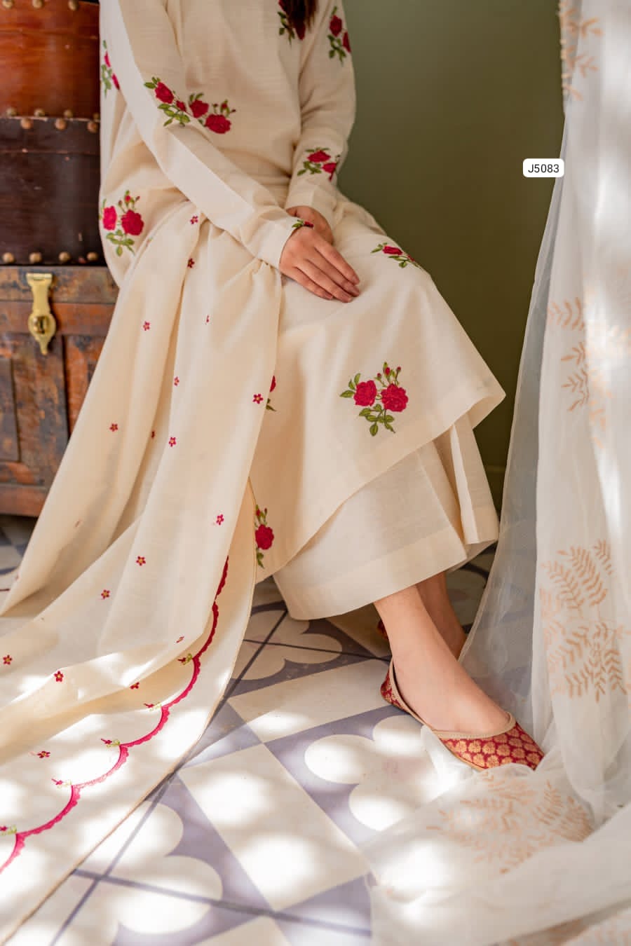 Flower Print Design Plazo Set