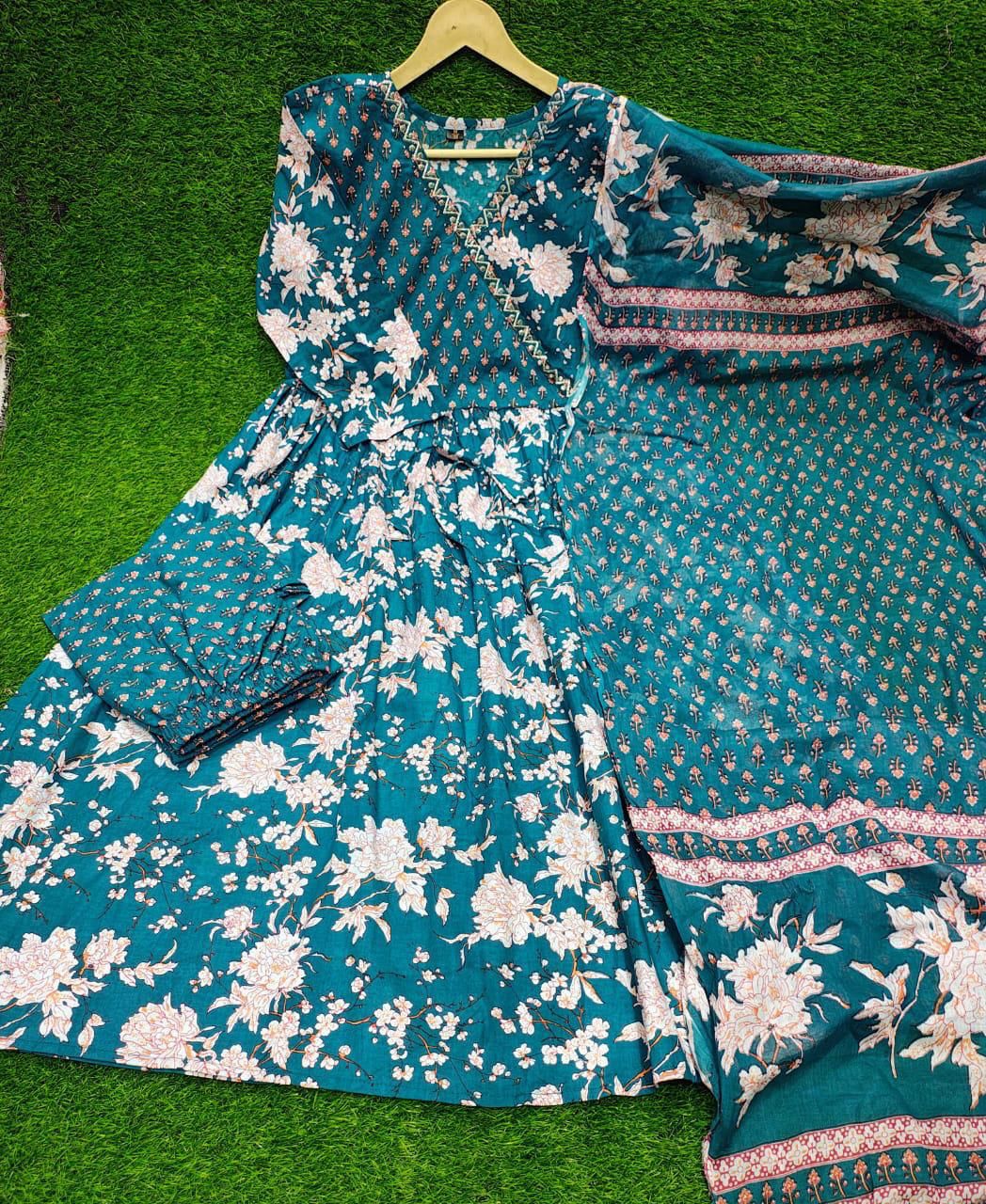 New Anarkali Kurta Set in an elegant Angrakha Style