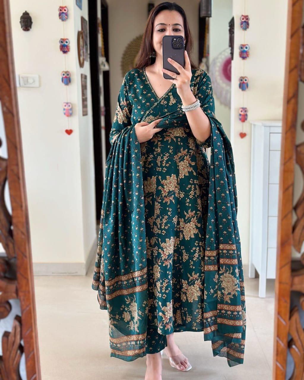New Anarkali Kurta Set in an elegant Angrakha Style