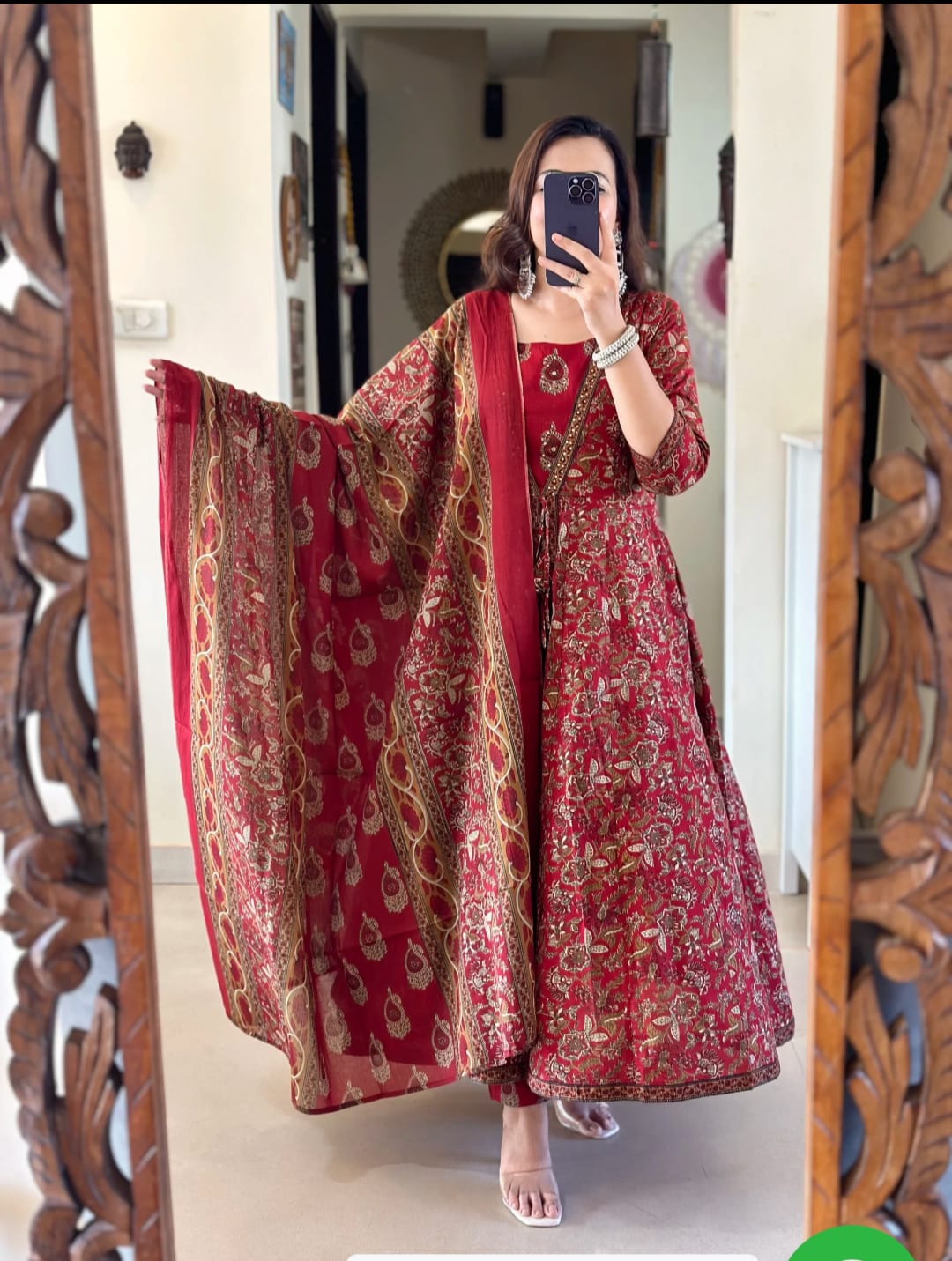 FULL COTTON HANDWORK ANARKALI SET