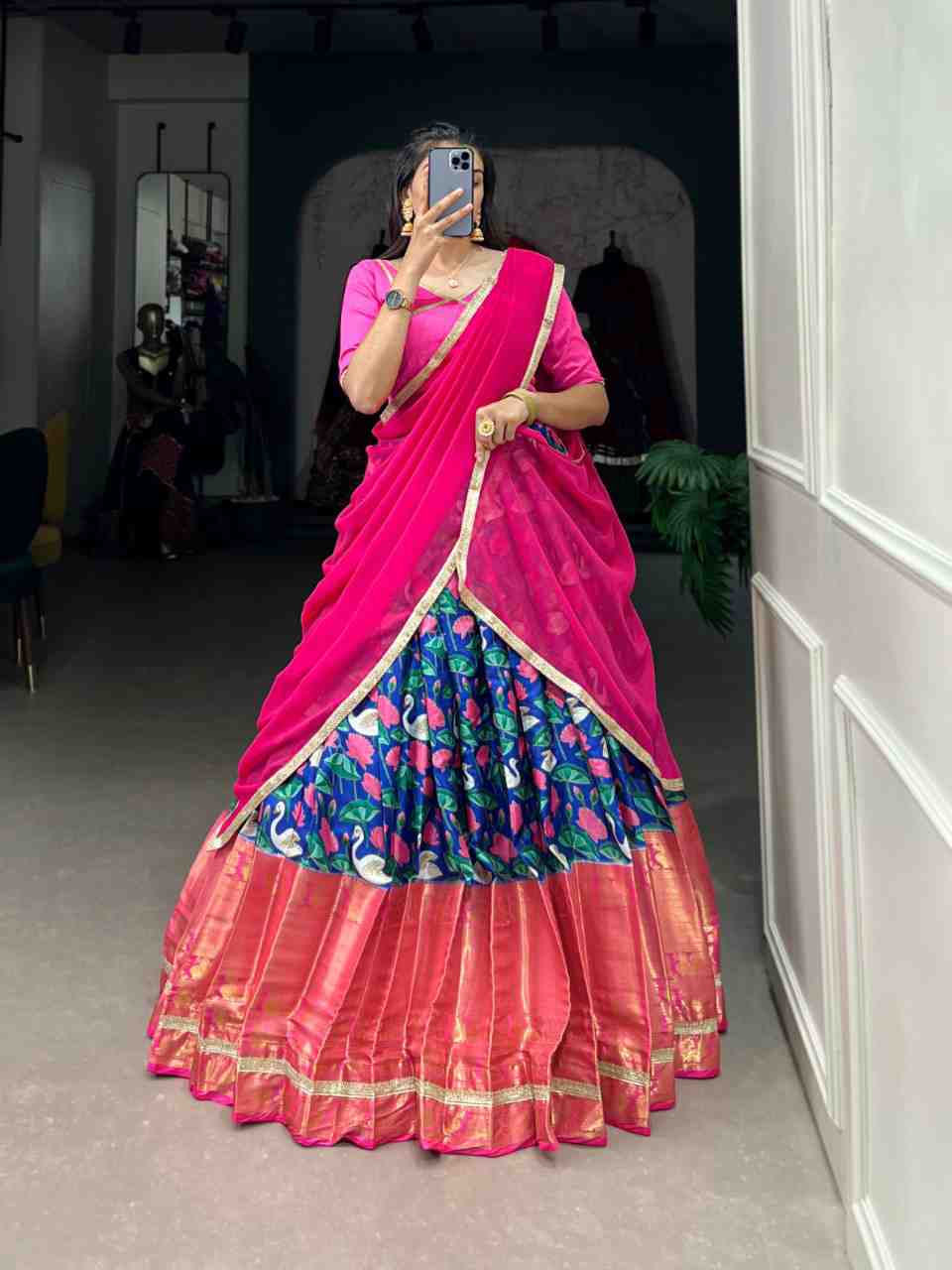 Elegant Mysore Silk Lehenga Set
