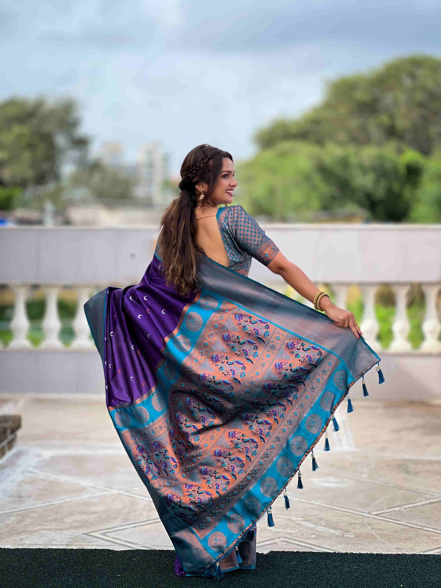 Chandrakore Paithani Saree