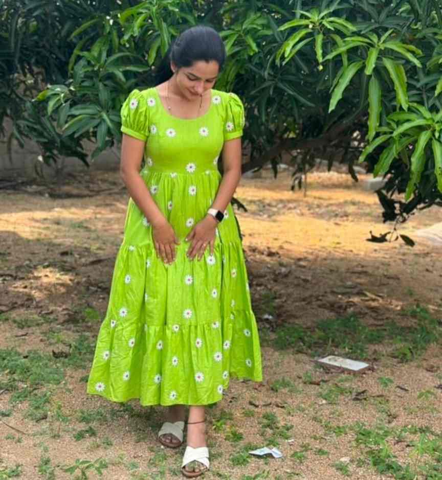 Parrot Green Maxi Dress