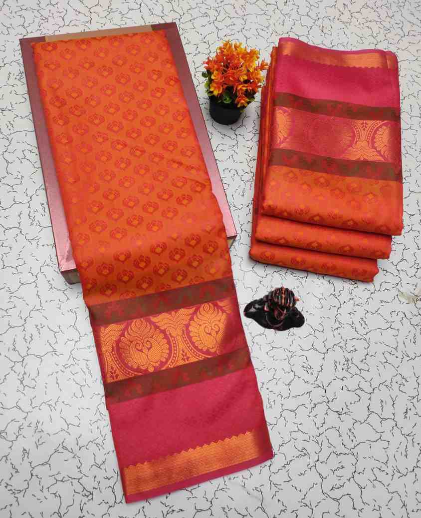 Fancy Elampillai Embossed Silk Sarees