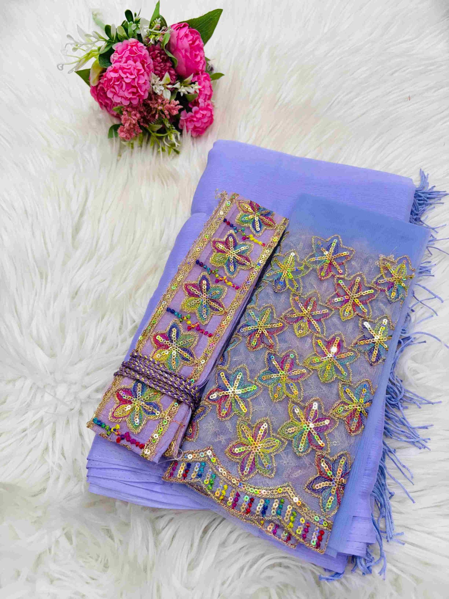 Trending Colorful Georgette Sare
