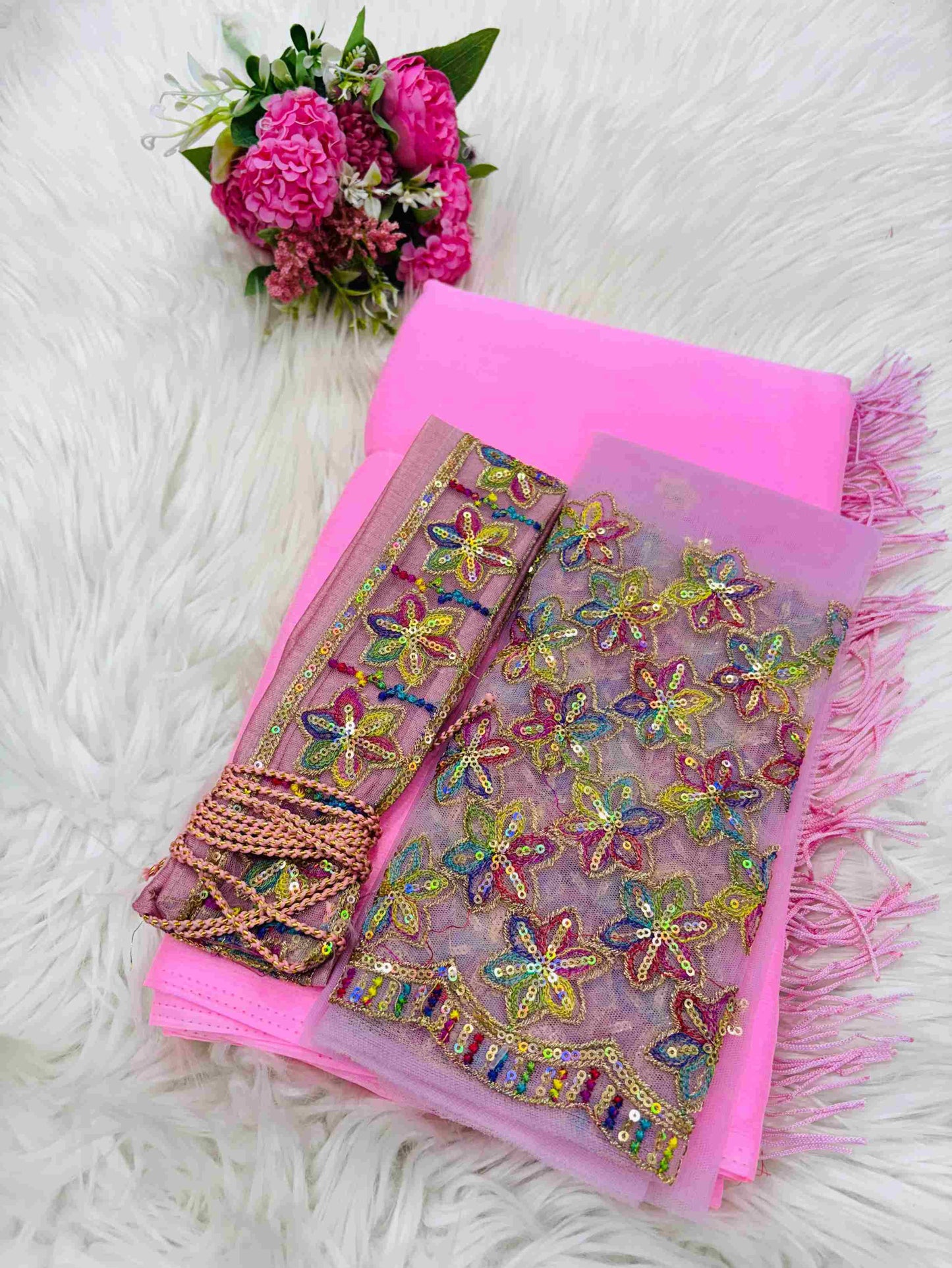 Trending Colorful Georgette Sare