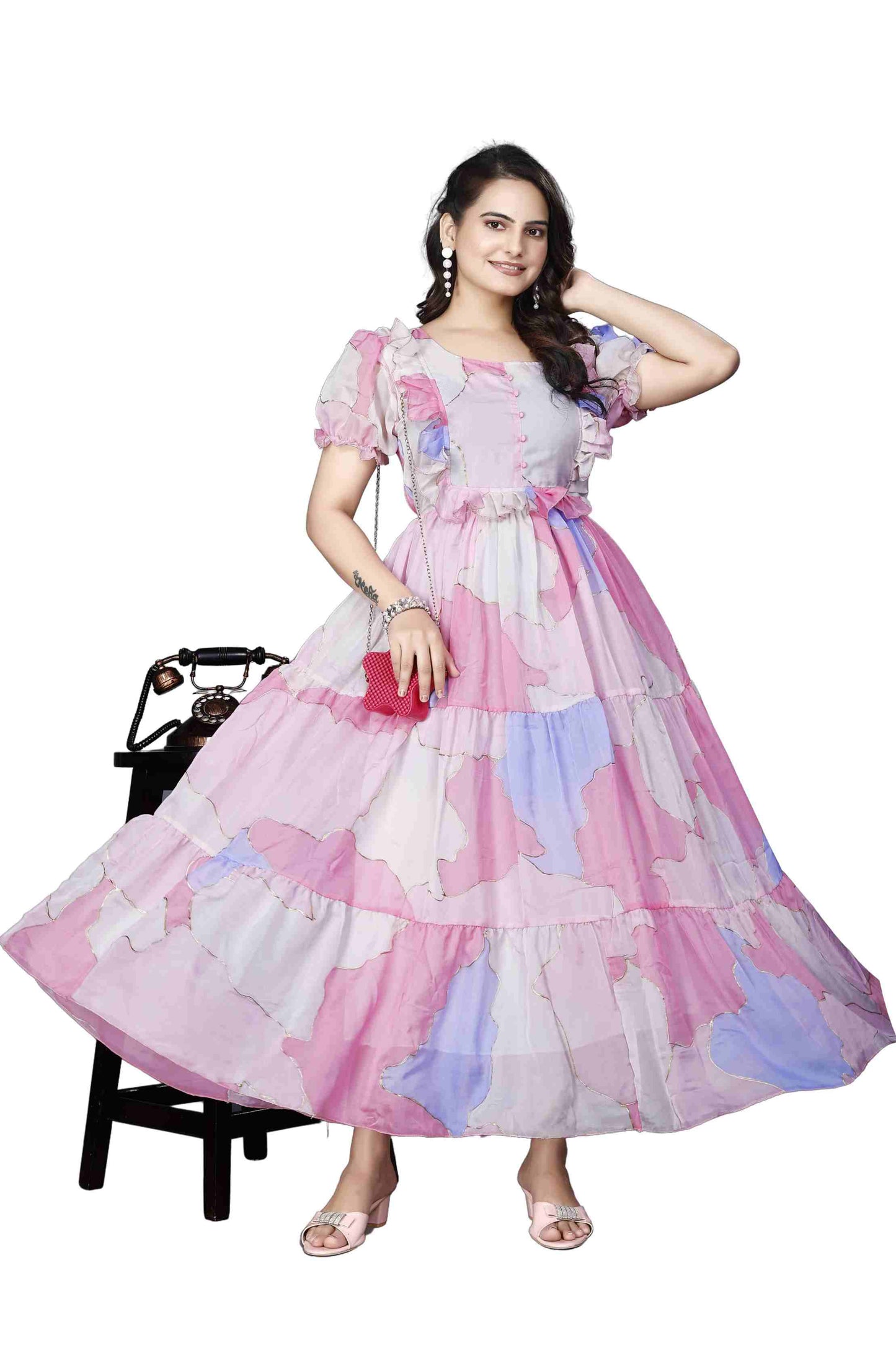 Original Modelling Georgette Long Maxi Dress