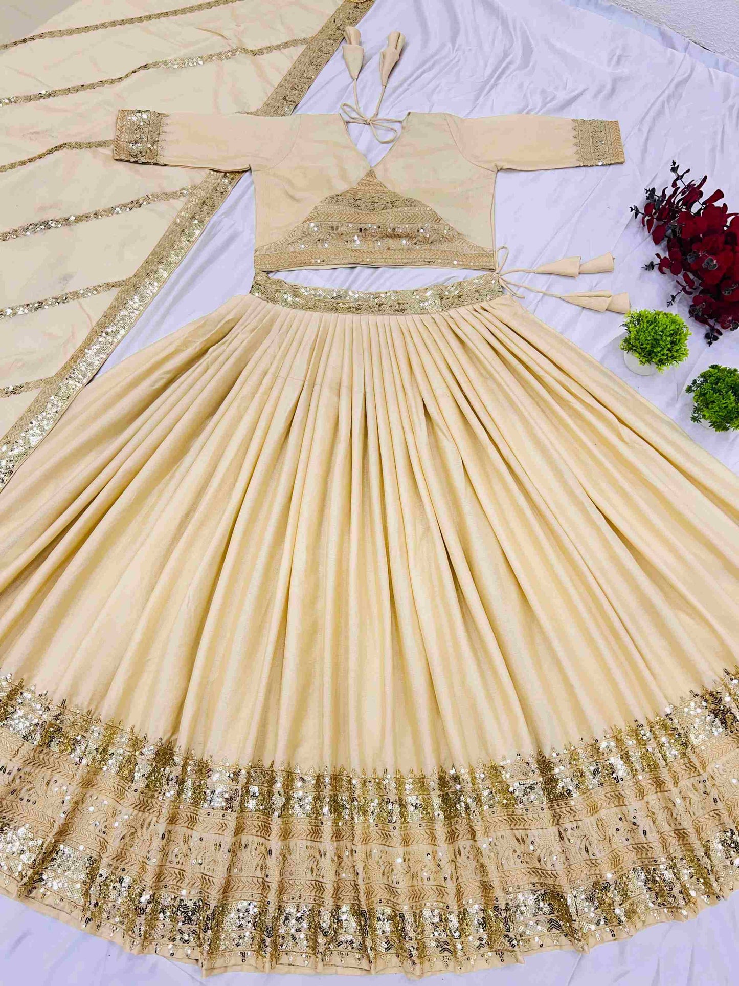 Embroidered Wedding Lehenga Choli Set