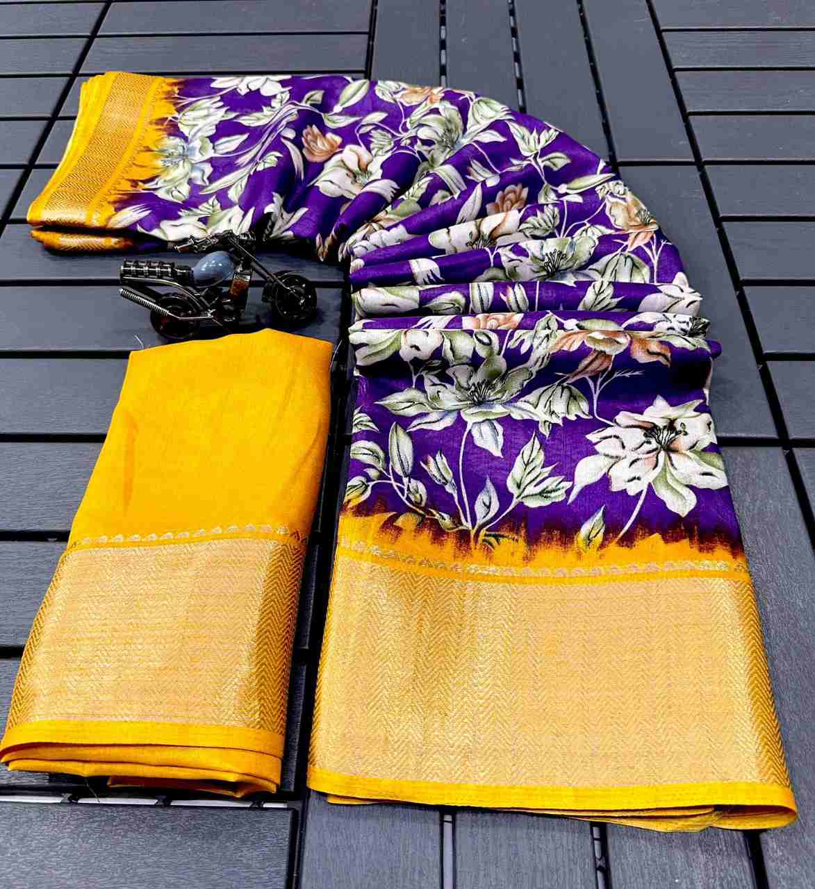 Fancy Cotton Saree with Jari Border