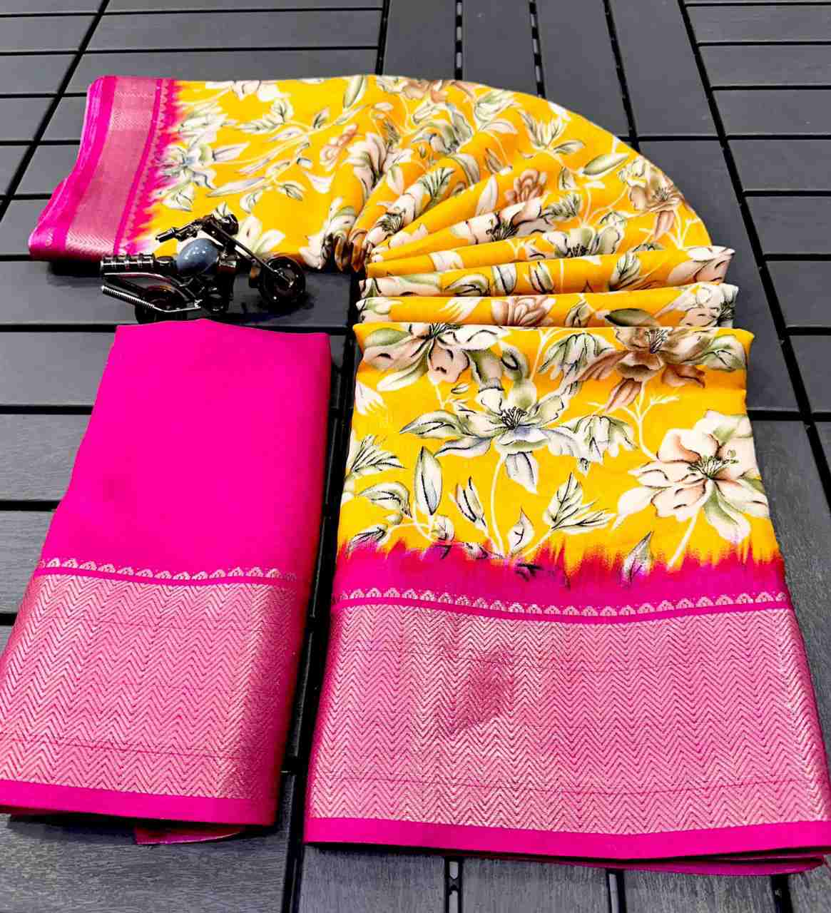 Fancy Cotton Saree with Jari Border