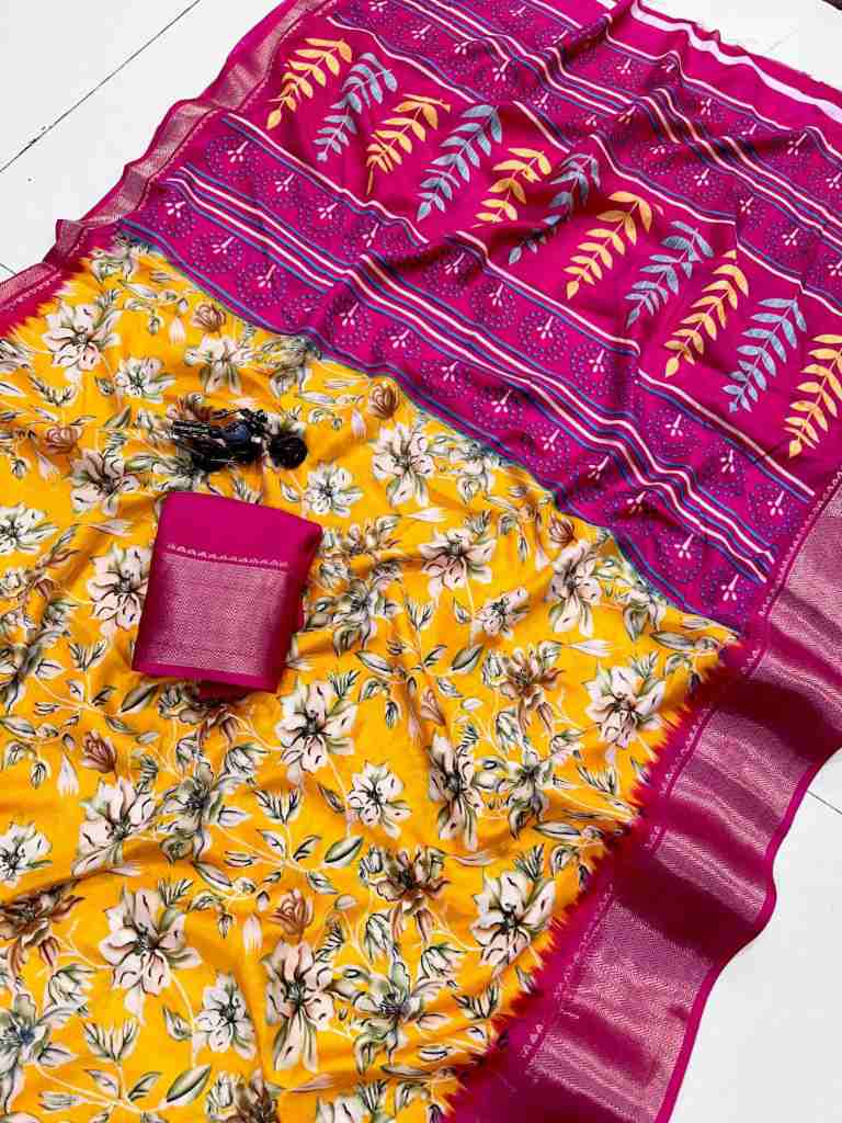 Fancy Cotton Saree with Jari Border