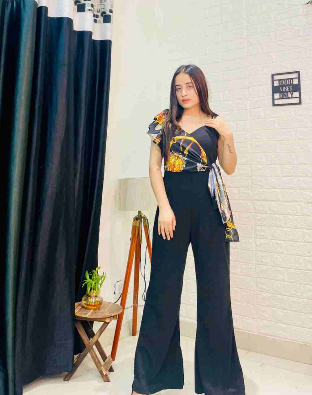 Summer Trend Loose Side Knot Jumpsuit