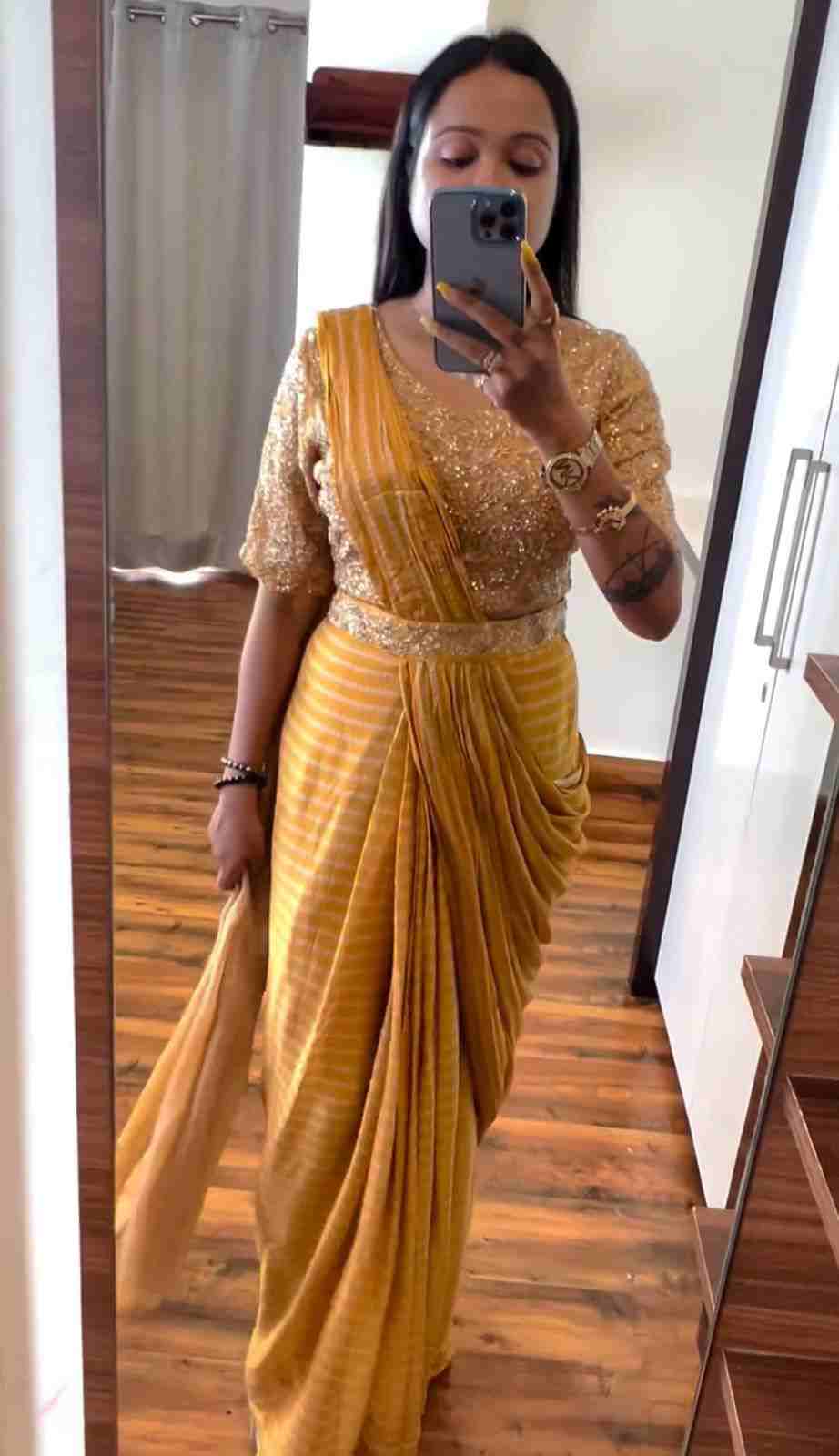 Elegant Embroidered Party Wear Saree