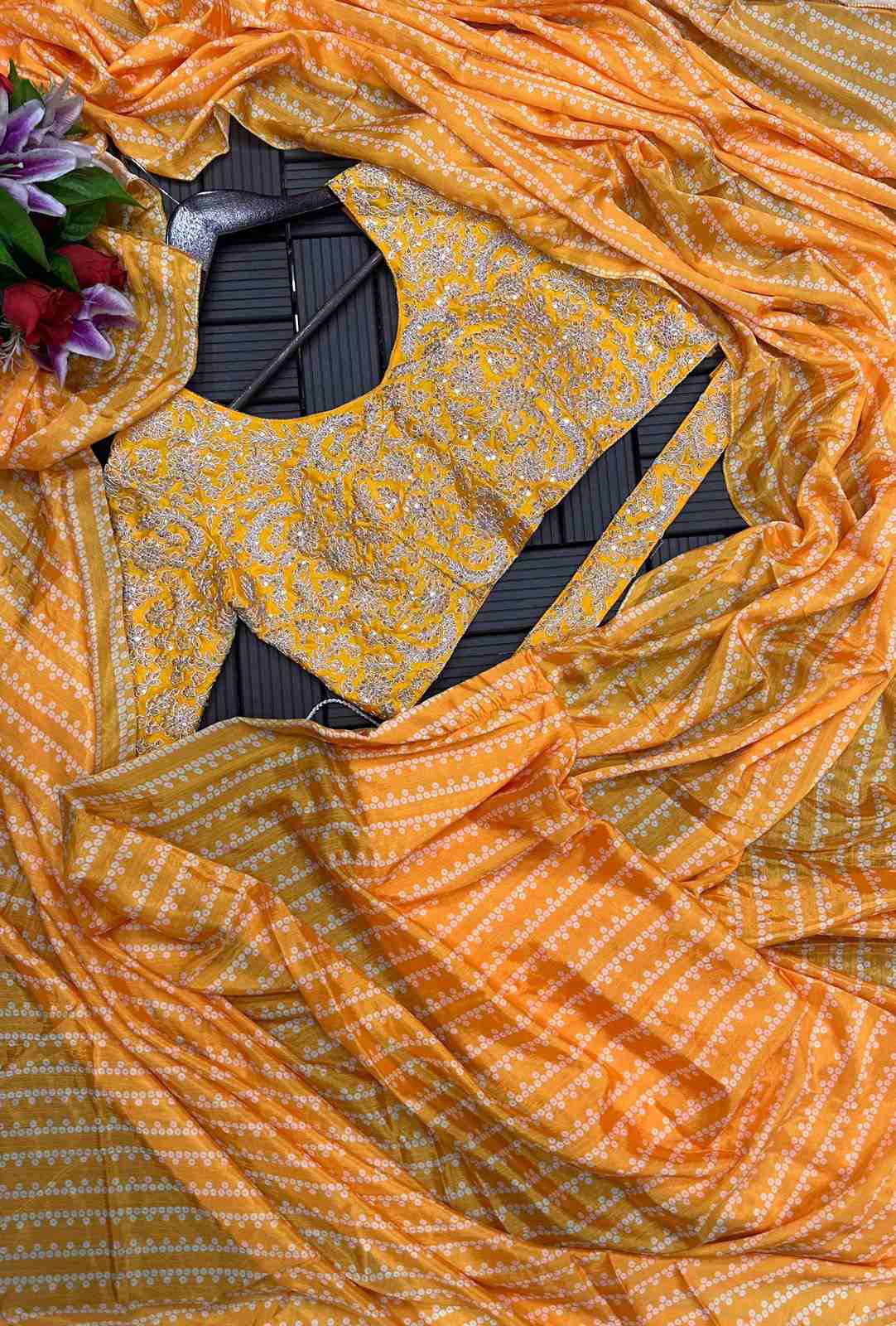 Elegant Embroidered Party Wear Saree