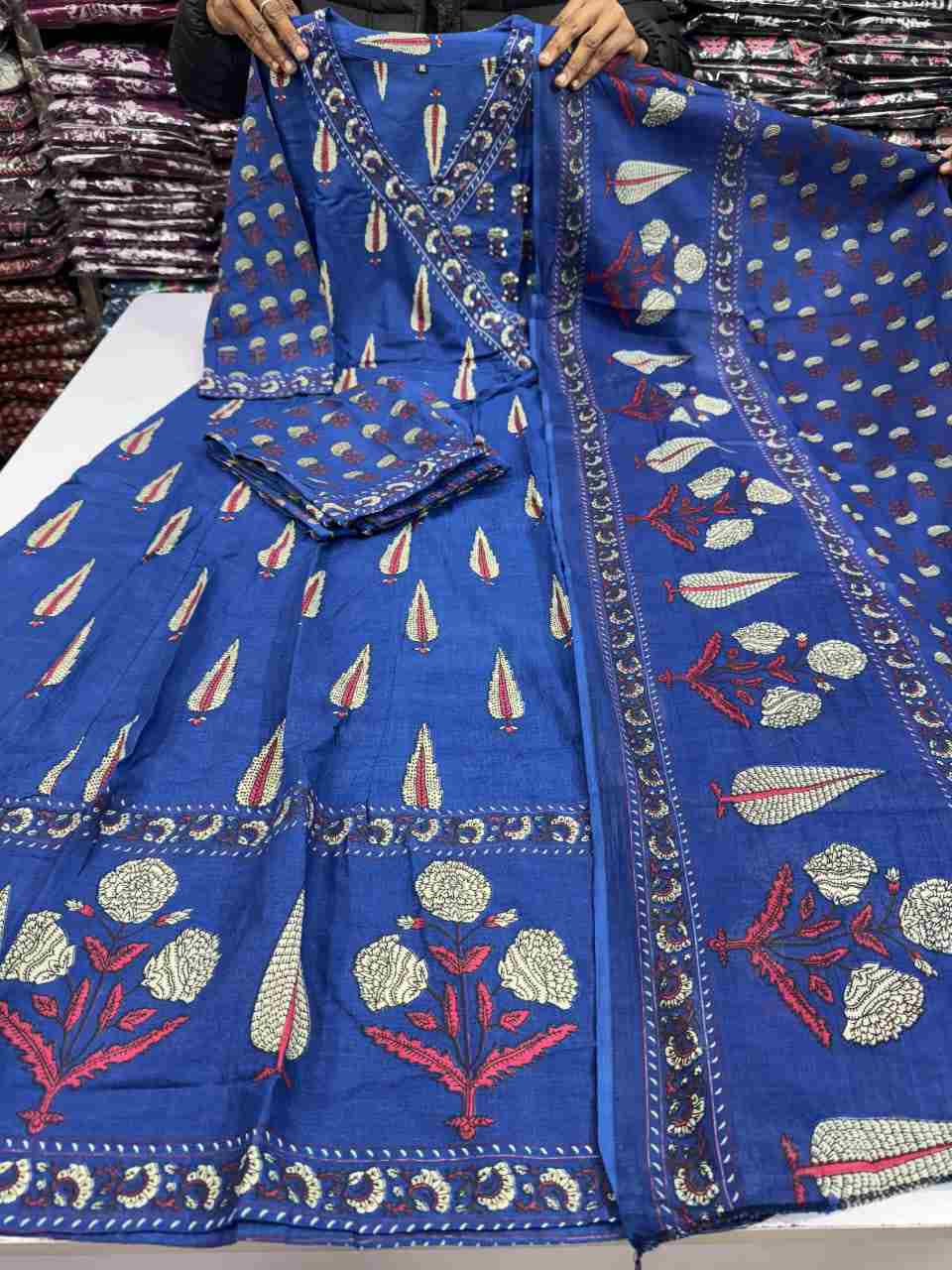 Premium Angrakha Set with Malmal Dupatta