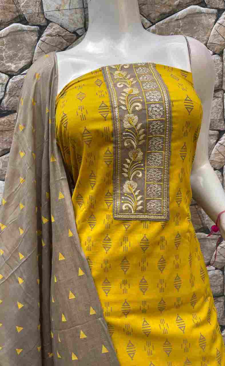 Jaipuri Cotton Embroidered Suit Set