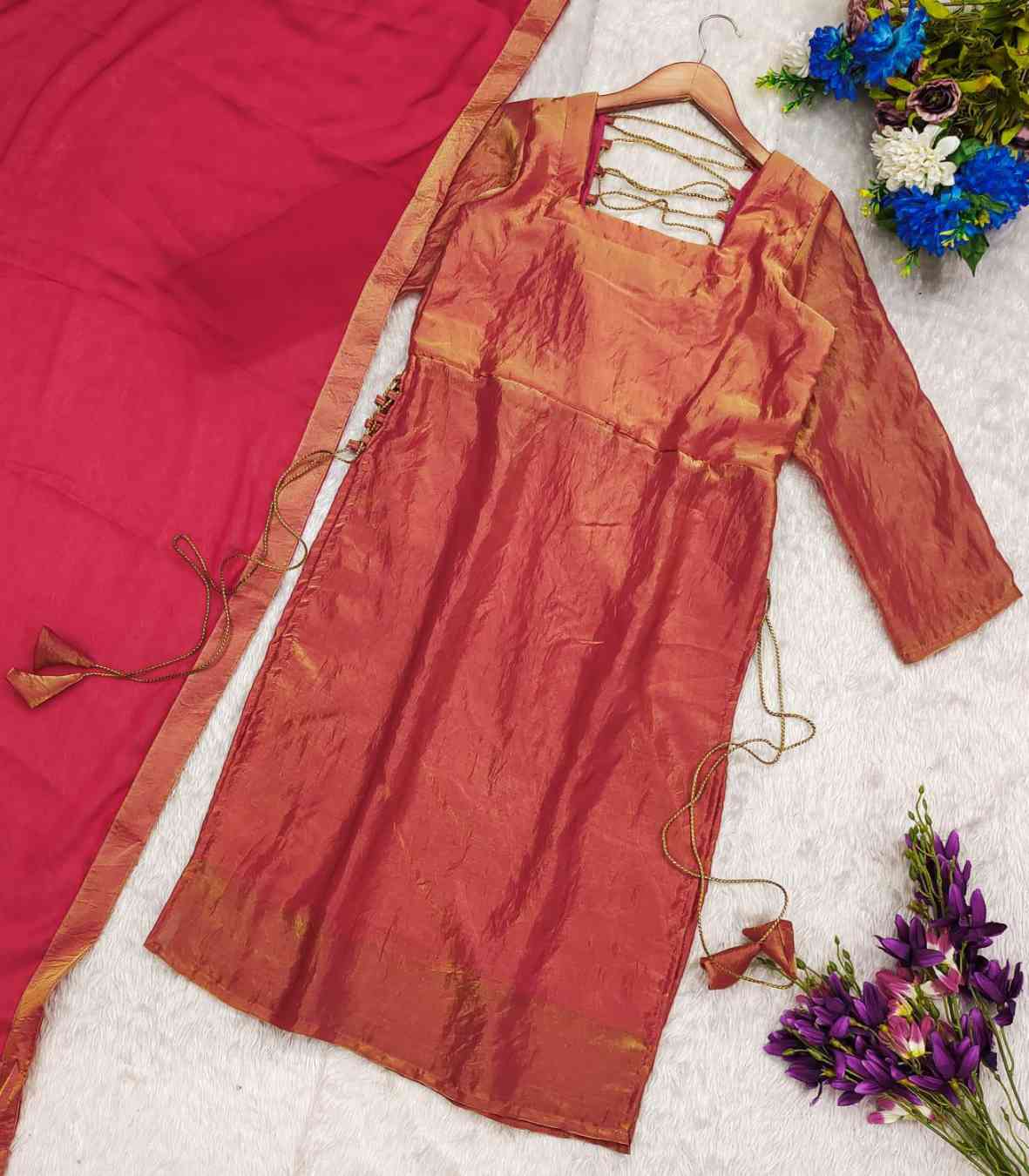 Stylish Space Silk Kurti with Dupatta