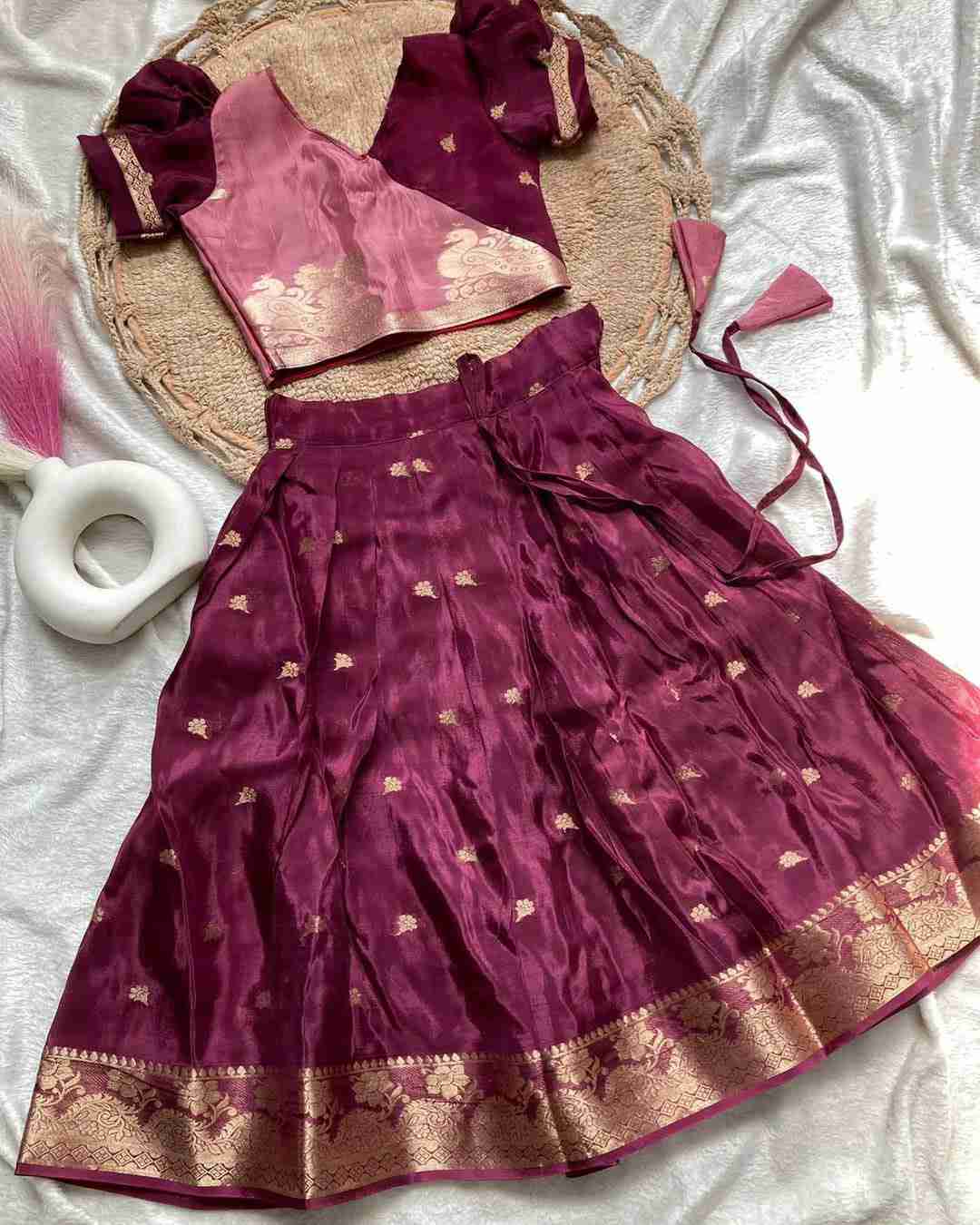 Viscose Mysore Crepe Kids' Lehenga