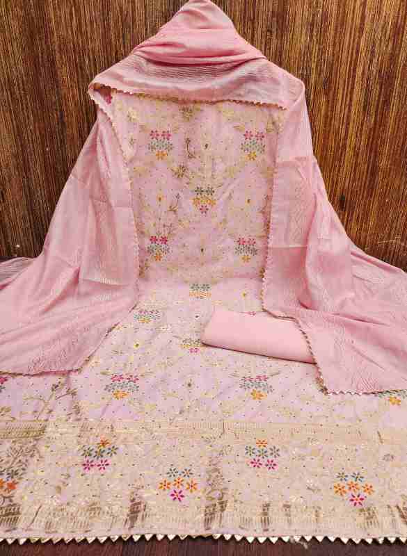 Elegant Chanderi Jacquard Suit Set