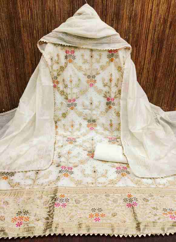 Elegant Chanderi Jacquard Suit Set