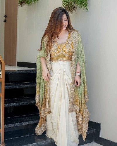 Mono Silk Cording Sequence Cape Set