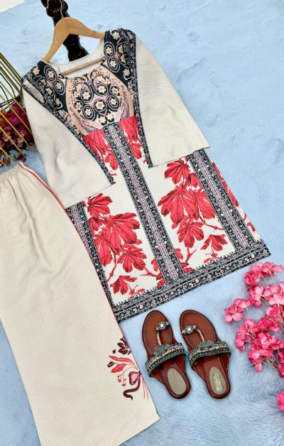 Digital Printed Crepe Top and Plazo Set