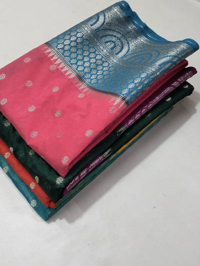 Banarasi Soft Dupion Silk Saree with Zari Weaving