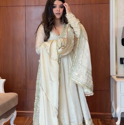 Royal White Anarkali