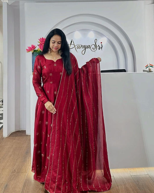 New Anarkali-style kurti and a matching dupatta