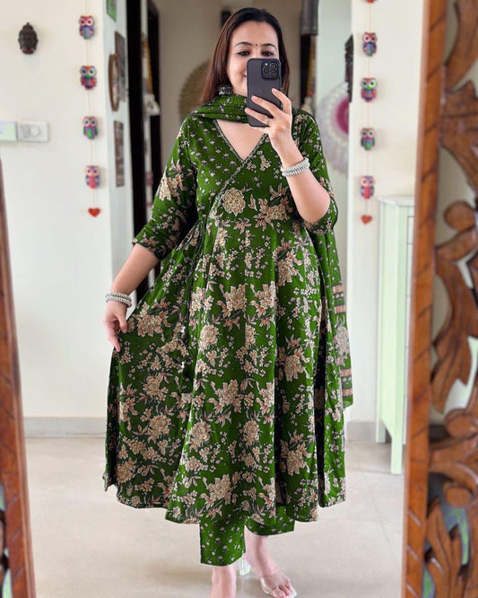 New Anarkali Kurta Set in an elegant Angrakha Style