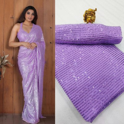 Bollywood Sequins Embroidery Georgette Saree