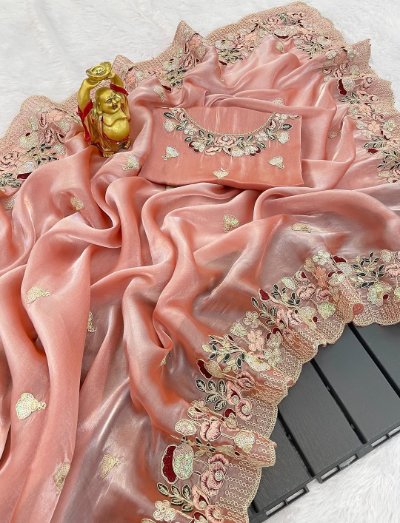 Zimi Chu Sequin and Embroidery Saree